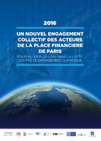 Nouvel engagement collectif des acteurs de la place financière de Paris en faveur de la transition énergétique